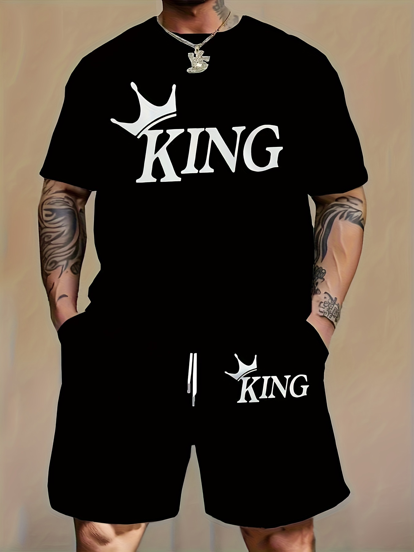 Men'S Fashion Videos - Men Fashion 2‑Piece Matching Set Letter