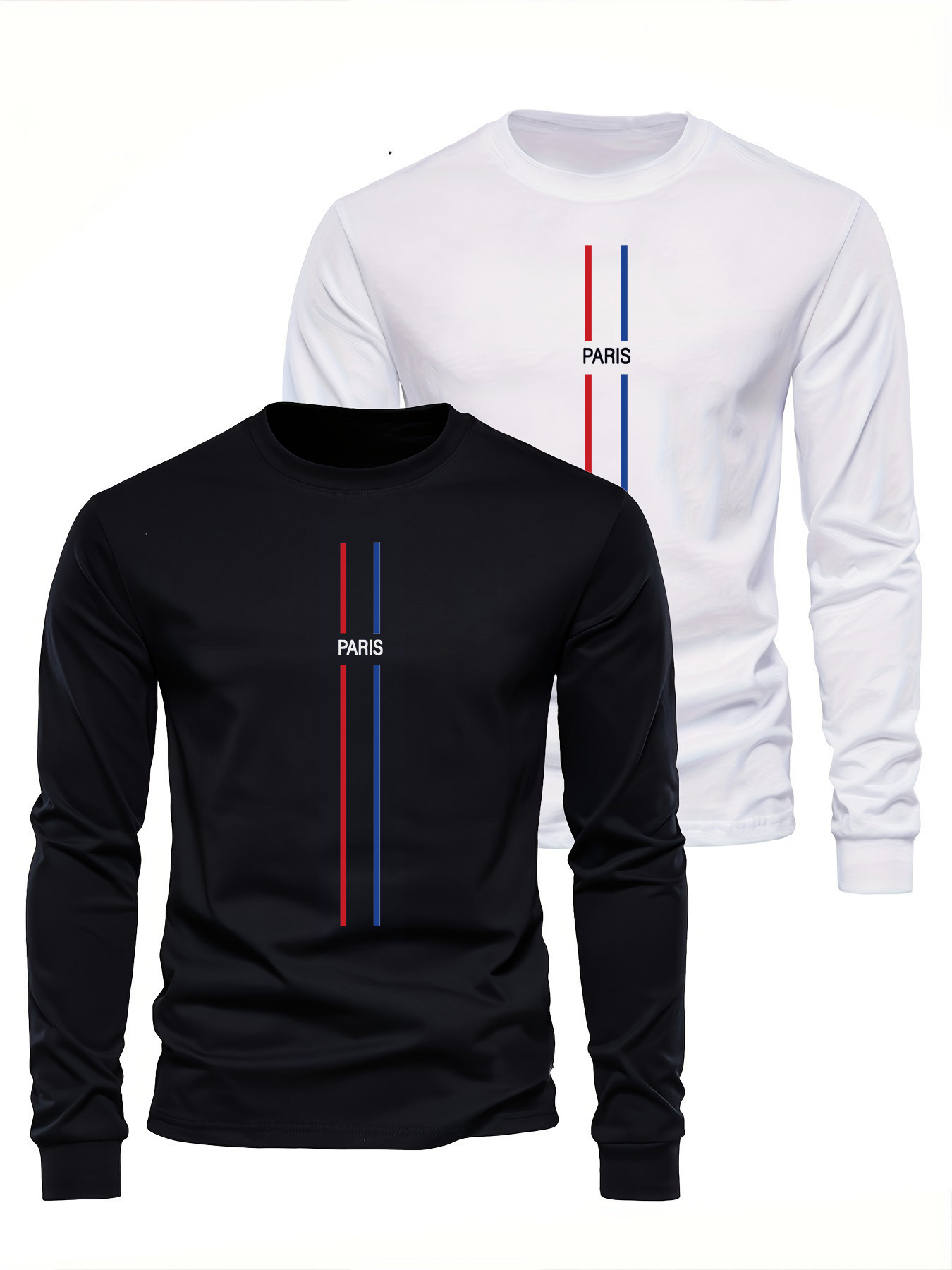 Men'S Fashion T Shirts - 100% Pure Cotton Men's Long Sleeved