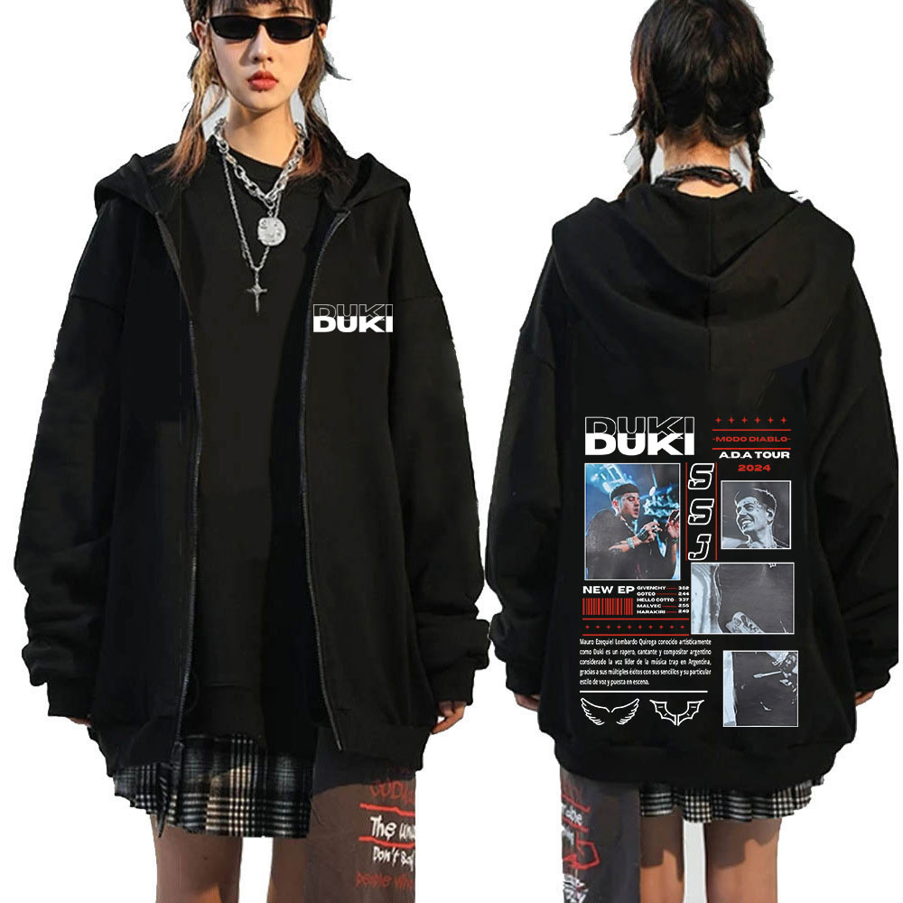 Rapper Duki ADA Tour 2024 Zip  - огляд і ціна Mens Fashion Zip Up Hoodies