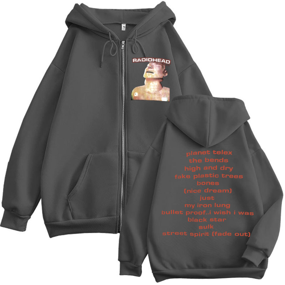 Rock Band Radiohead Music Albu - огляд і ціна Mens Fashion Zip Up Hoodies