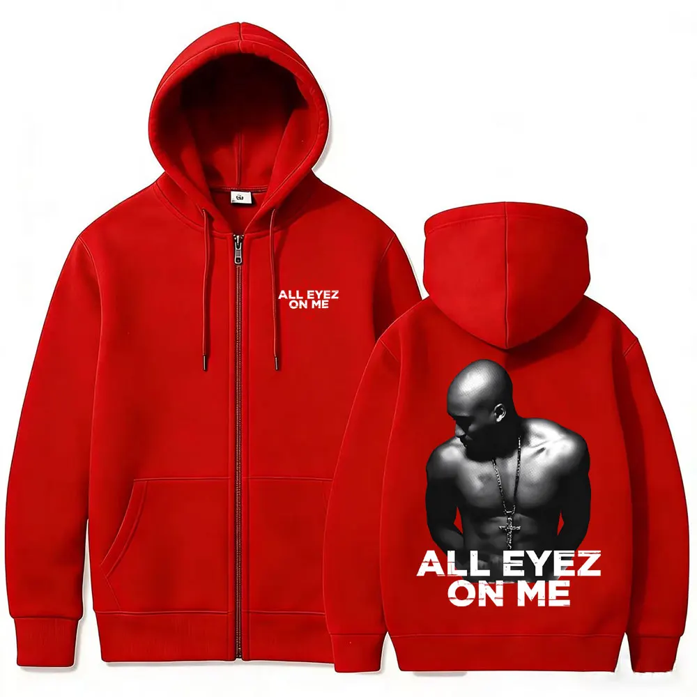 Rapper Tupac 2pac All Eyez on  - огляд і ціна Mens Fashion Zip Up Hoodies