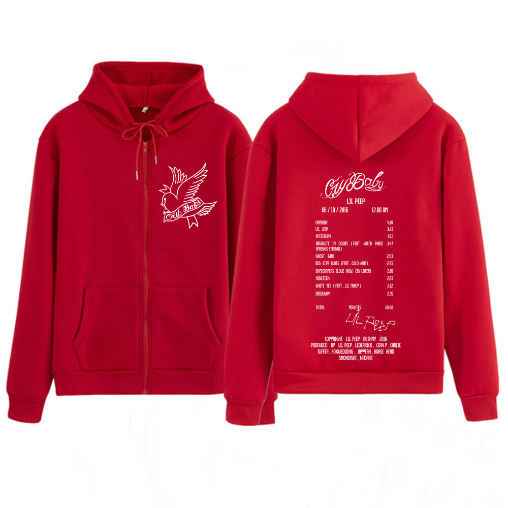 Rapper Lil Peep Cry Baby Album - огляд і ціна Mens Fashion Zip Up Hoodies
