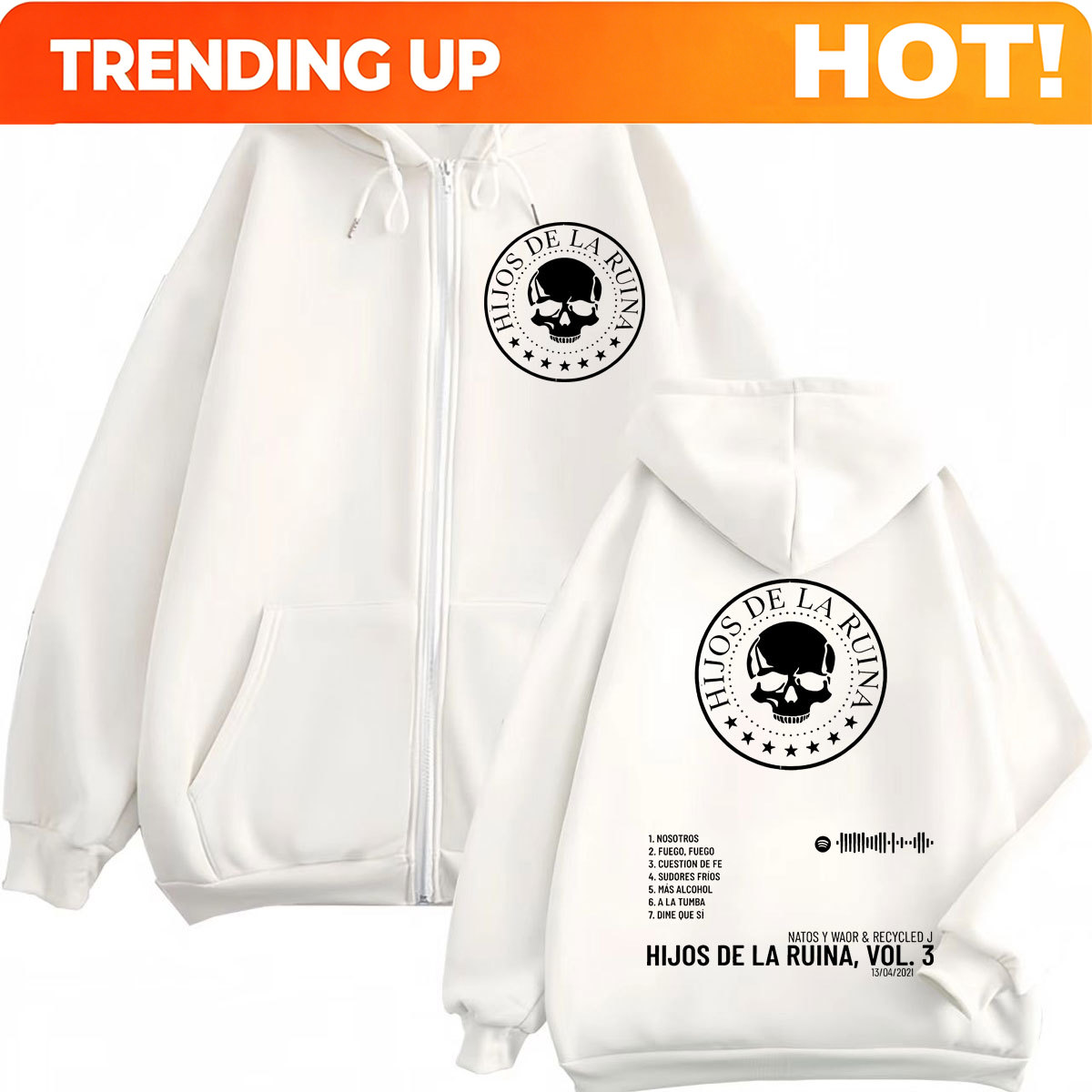 Rap Duo Natos Y Waor Hijos De  - огляд і ціна Mens Fashion Zip Up Hoodies