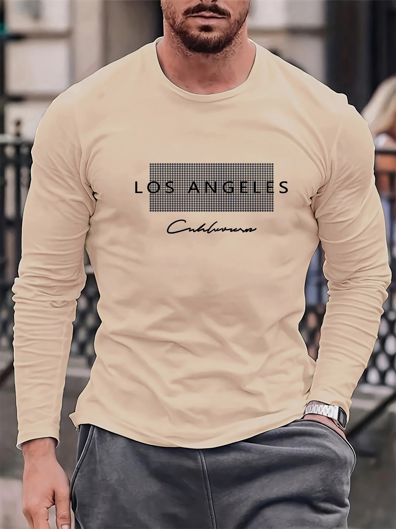 100% Pure Cotton Men's Long Sl - огляд і ціна Men'S Fashion T Shirts