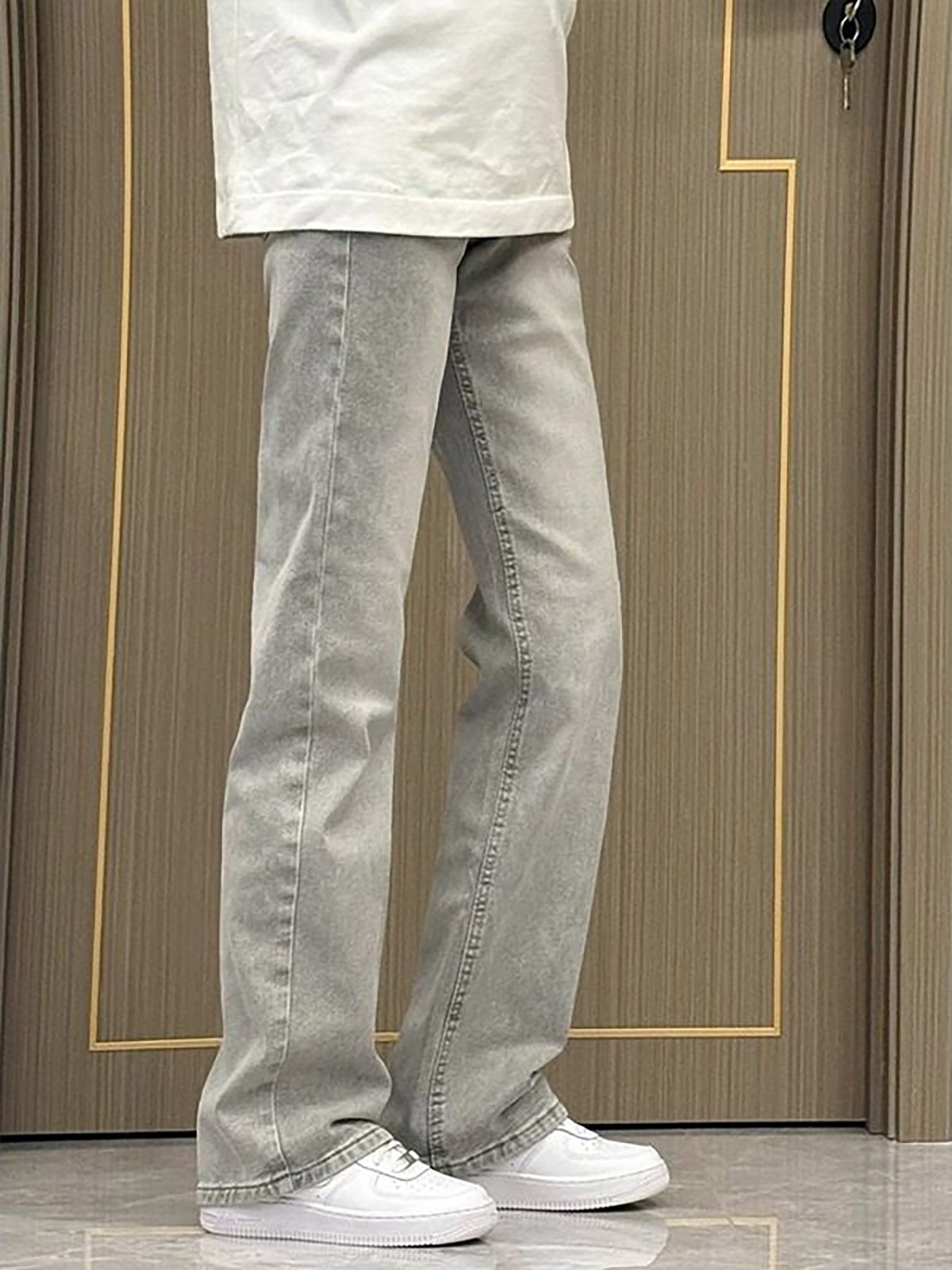 Smoke Grey Straight Leg Slim F - огляд і ціна Men'S Fashion Grey Jeans