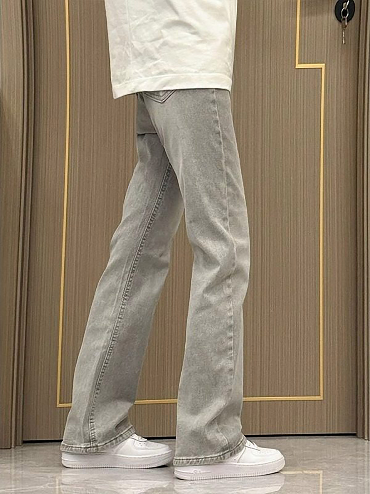Smoke Grey Straight Leg Slim F - огляд і ціна Men'S Fashion Grey Jeans