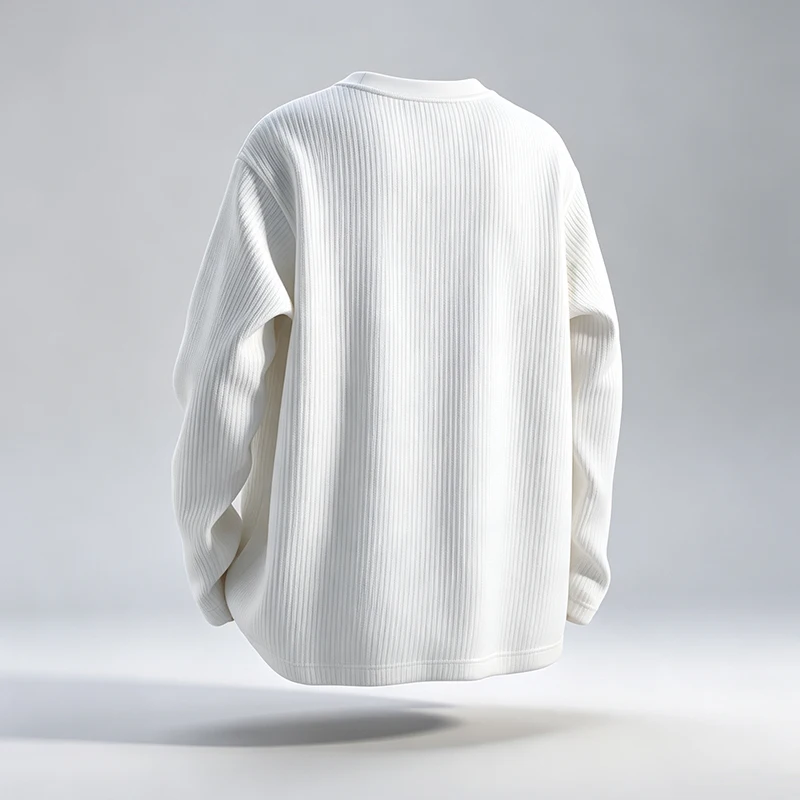 Men Vertical Ribbed Crew Neck  - огляд і ціна Men'S Fashion T Shirts
