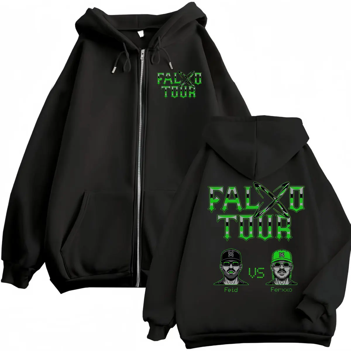 Feid Vs Ferxxo Falxxo Tour 202 - огляд і ціна Mens Fashion Zip Up Hoodies