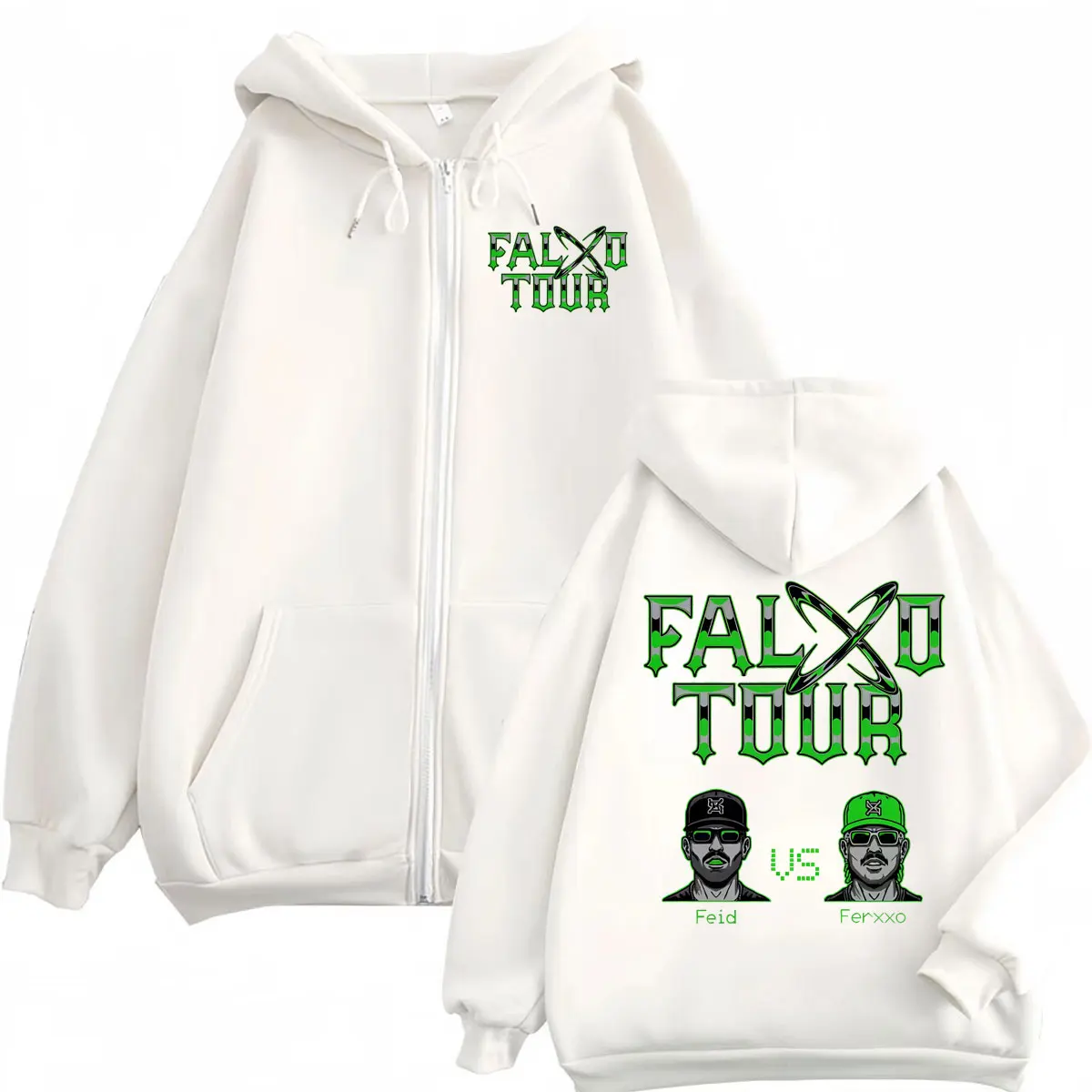 Feid Vs Ferxxo Falxxo Tour 202 - огляд і ціна Mens Fashion Zip Up Hoodies