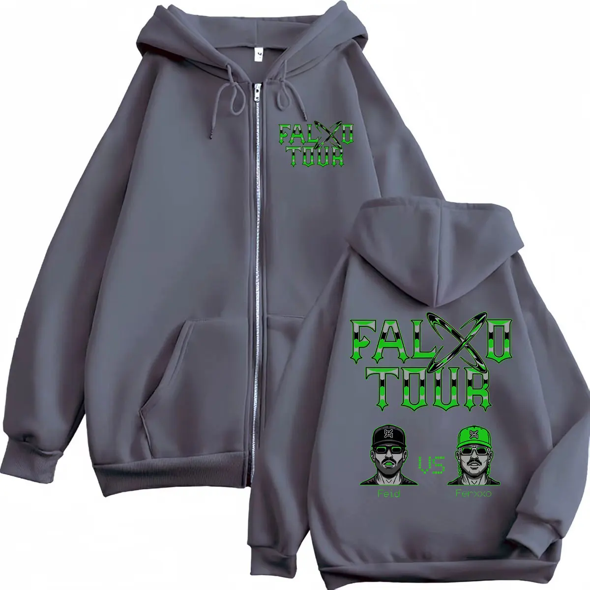 Feid Vs Ferxxo Falxxo Tour 202 - огляд і ціна Mens Fashion Zip Up Hoodies